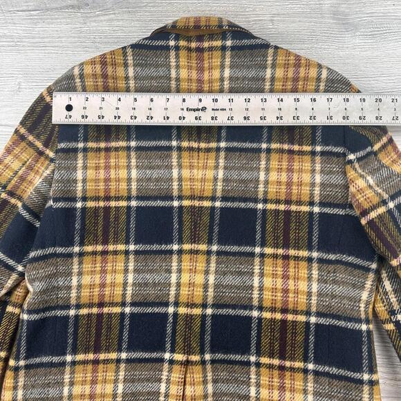VTG 70's Palm Beach Sportscoat Mens 44L Navy Orange Yellow Check Plaid EUC - Picture 9 of 9